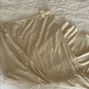Aerie Beige Shimmer Maxi Skirt L